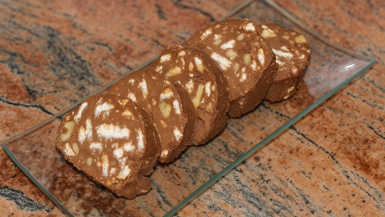 Вкусен сладък шоколадов салам: правя го на всеки 3 дни