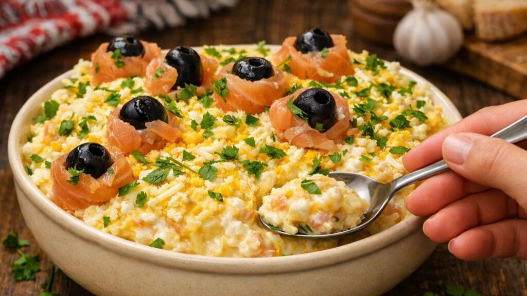 salata-s-kartofi-yaitsa-i-pushena-syomga-kremoorazna-praznichna-recepta