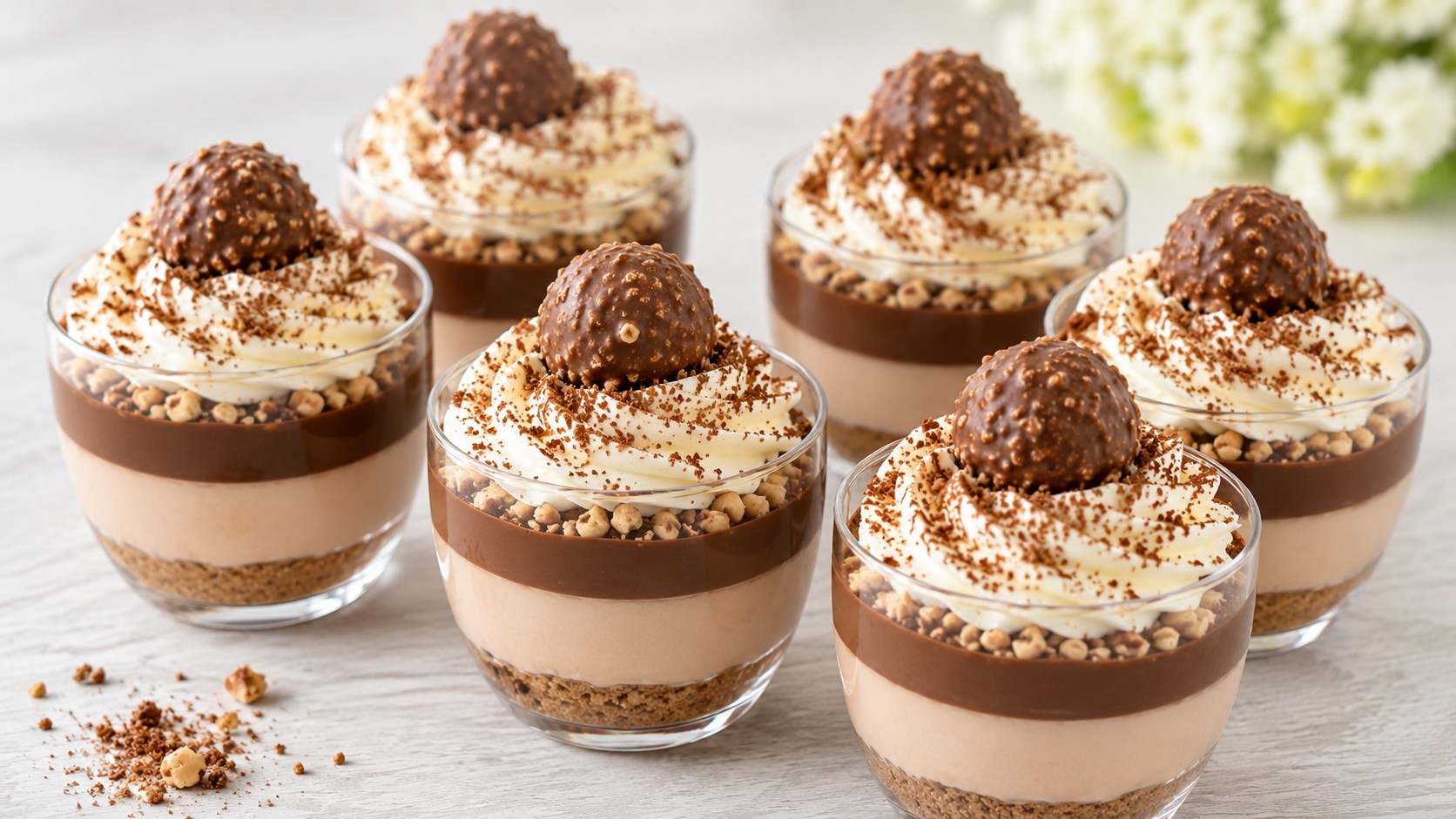Десерт Фереро Роше в чаши Рецепта desert-ferero-roshe-v-chashi-retsepta