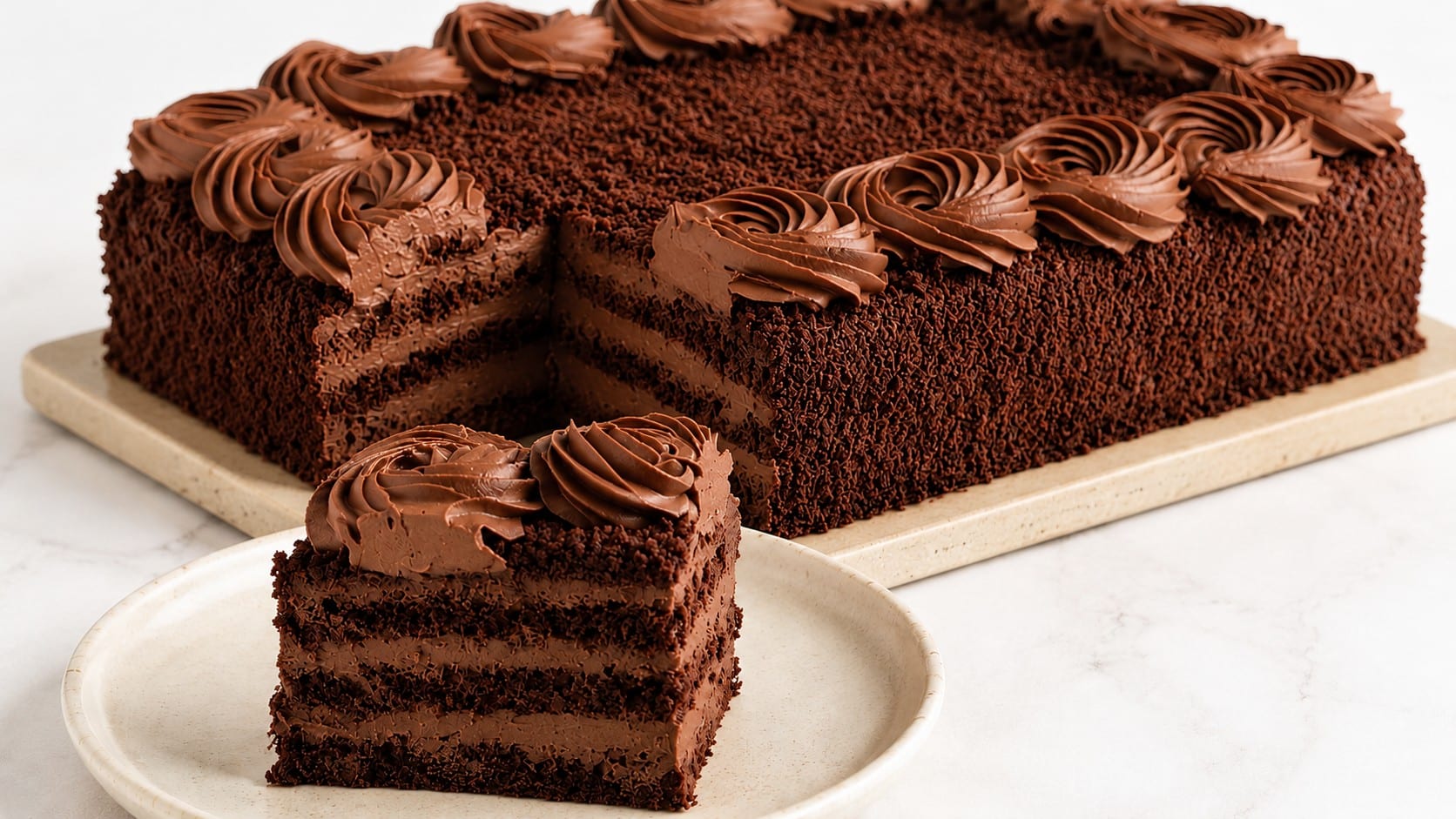 Шоколадова торта с крем, която изглежда като от сладкарница shokoladova-torta-s-krem-koyato-izglezhda-kato-ot-sladkarnitsa