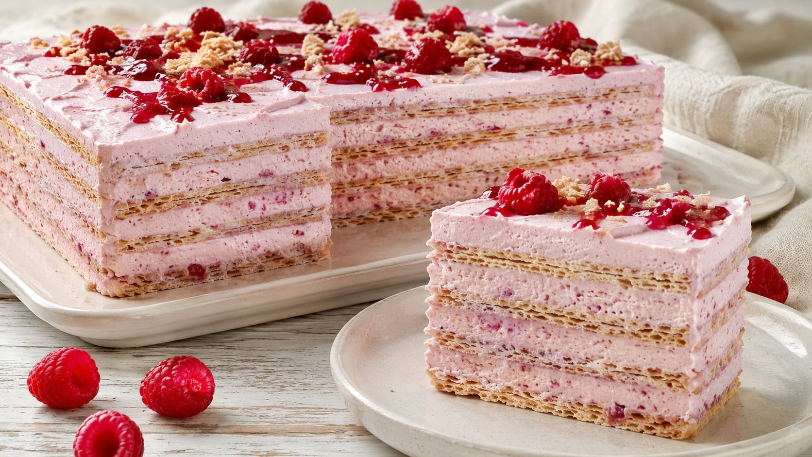 ledena-torta-s-malini-i-vafleni-kori