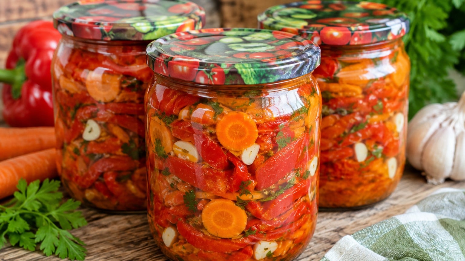 Салата от печени чушки и моркови – зимна багра salata-ot-pecheni-chushki-i-morkovi-za-zimata