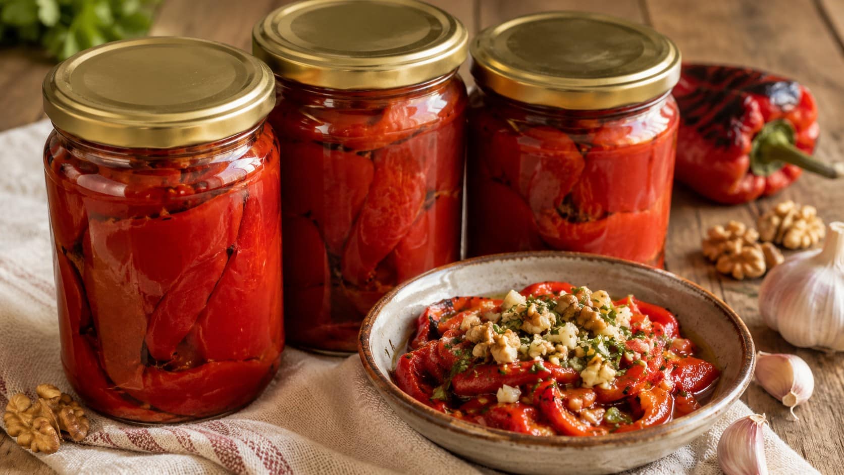 Печени чушки с орехова марината – зимен аромат pecheni-chushki-s-orehova-marinata