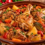 Селска яхния с петел и зеленчуци – домашно и вкусно selska-yahniya-s-parcheta-petel-kartofi-morkovi-cherveni-chushki-domati-i-platen-sos
