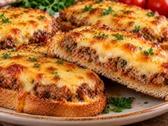 Домашни топли сандвичи с кайма и златист разтопен кашкавал