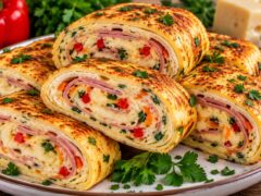 narezani-yaycheni-rultsa-s-shunka-raztopen-kashkaval-chervena-chushka-morkov-i-magdanoz