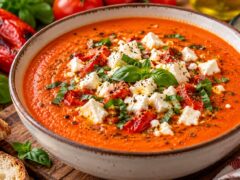 kupichka-s-domatena-supa-feta-pecheni-chushki-i-bosilek