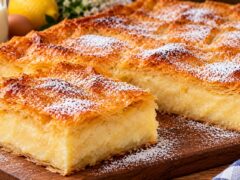 narezana-banitsa-s-mlechen-krem-i-pudra-zahar