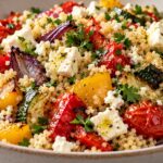 Салата с кус-кус, фета и печени зеленчуци kupichka-s-kus-kus-feta-pecheni-tikvichki-chushki-cheri-domati-cherven-luk-i-magdanoz