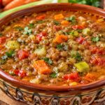 Селска лещена чорба с праз, домати и чубрица kupichka-s-gasta-leshtena-chorba-s-praz-domati-morkovi-chushka-i-presni-podpravki
